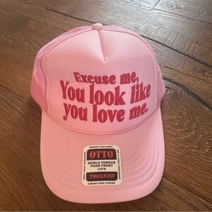 OTTO Pink and Red Embroidered Hat - New